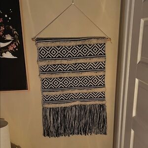 Black and White Geometric Wall Hanging